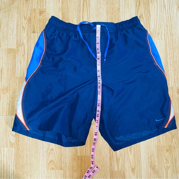 Nike Swim Trunks Blue Shorts with back zipper pocket - Picture 4 of 7